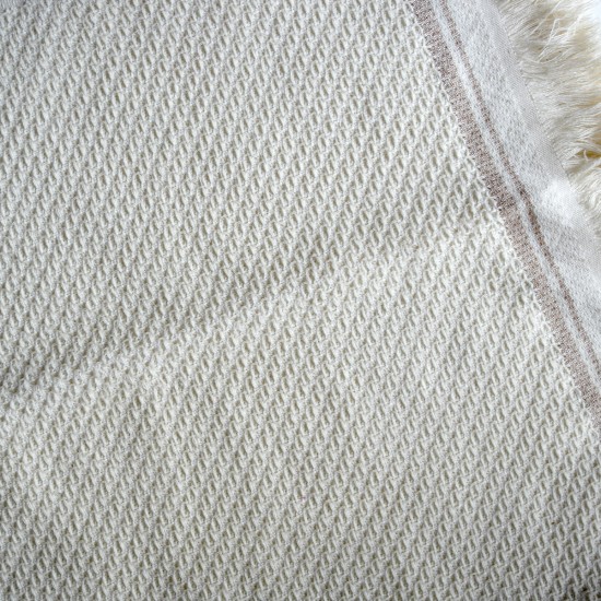 Cappuccino Striped Cotton Peshtemal off White Beach Towel