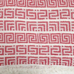 Double Gauze Cotton Peshtemal in Greek Key Pattern