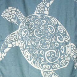Double Gauze Cotton Peshtemal in Honu Turtle Pattern