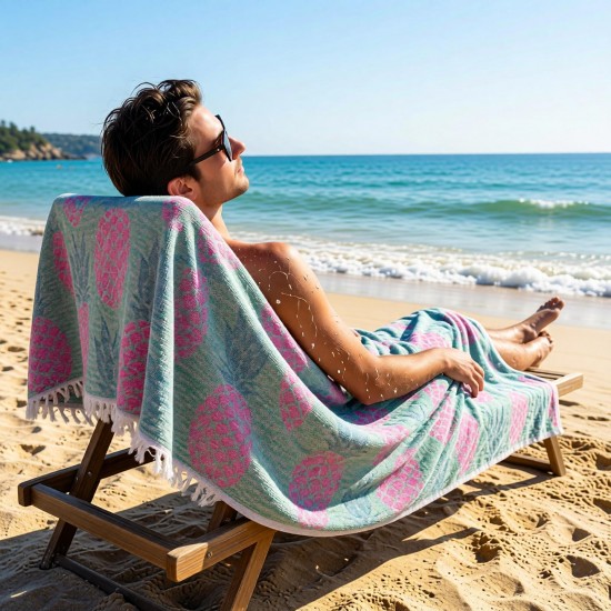 Double Gauze Cotton Pineapple Woven Muslin Peshtemal