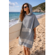 Striped Surfer Poncho Hooded Changing Towel