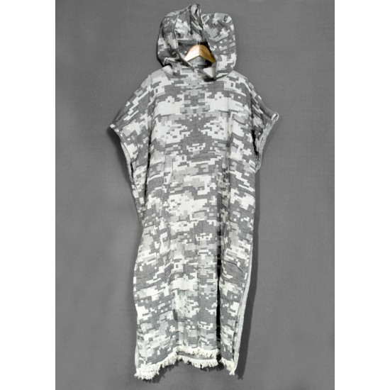 Surfer Poncho Hooded Camouflage Pattern