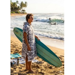 Surfer Poncho Hooded Camouflage Pattern