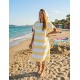 Striped Surfer Poncho Hooded Changing Towel