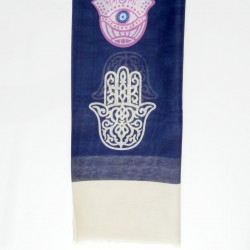 Rayon scarf in printed hand of fatima art