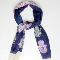 Rayon scarf in printed hand of fatima art