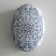 Olive Oil Soap in Oval Box with Blue Flower Pattern